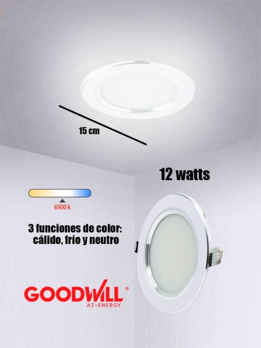 (21235) LUMINARIO 12W 3 PASOS DUBAI-GOOD WILL