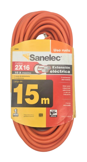 (2386) EXTENSION USO RUDO 15M SANELEC