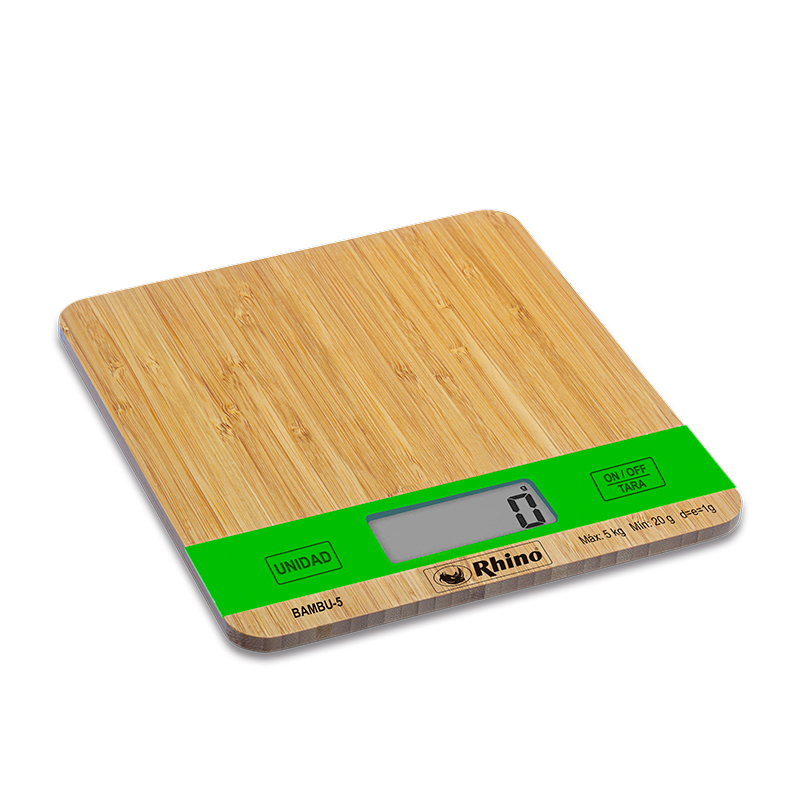 (BAMBU-5) BASCULA PLATO BAMBU 5KG (RHINO)