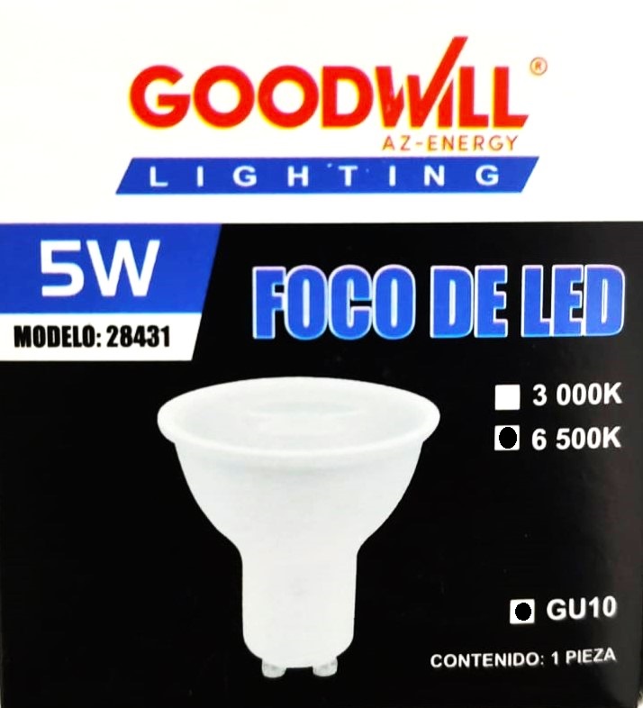 (BLANGU10-28431) FOCO LED 5W GU10 LUZ BCA GOOD WILL