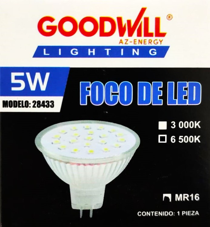 (BLANMR16-28433) FOCO LED 5W MR16 LUZ BCA GOOD WILL