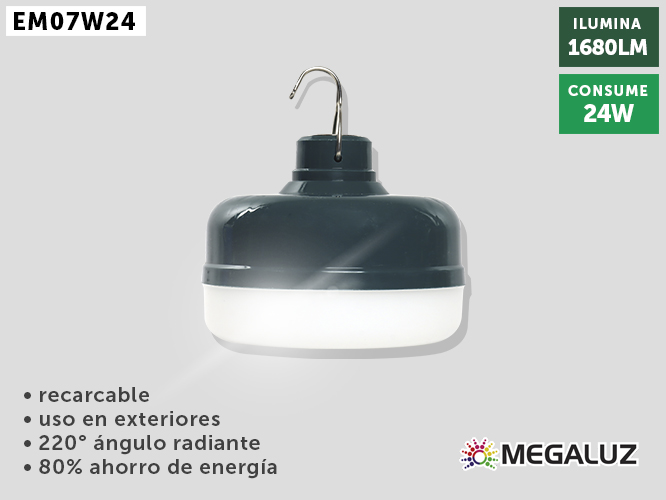 (EM07W24) FOCO PORTATIL 24W MEGALUZ