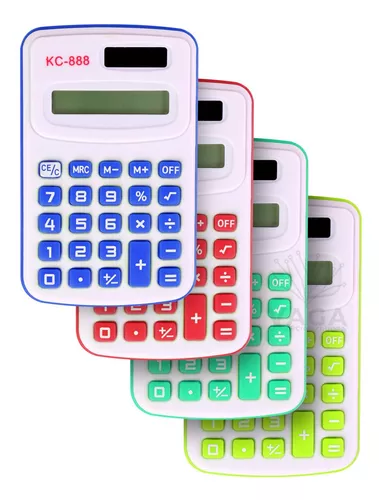 (KC-888) CALCULADORA CHICA COLOR