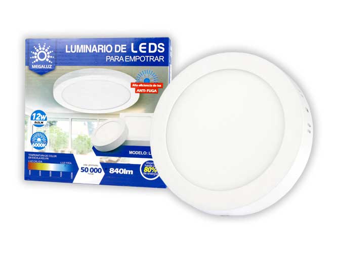 (S11W12) LUMINARIO SOBREPONER 12W. MEGALUZ