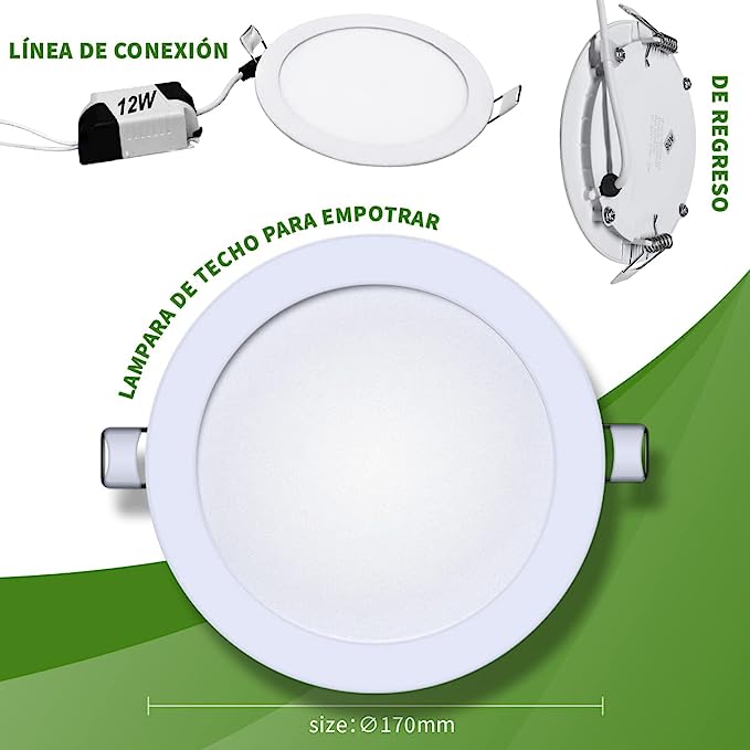 (S26W12) LUMINARIO SLIM 12W TIANLAI