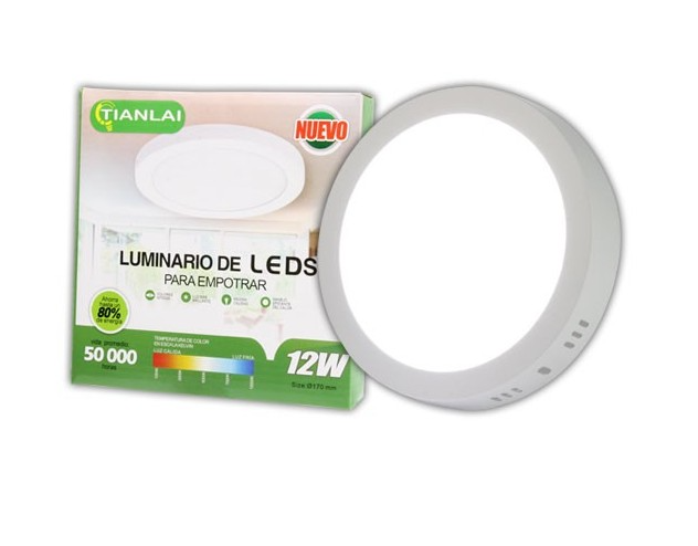 (S28W12) LUMINARIO SOBREPONER 12W TIANLAI