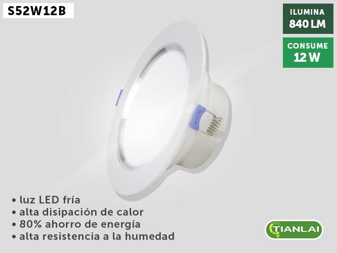 (S52W12B) LUMINARIO LED 12W MEGALUZ 