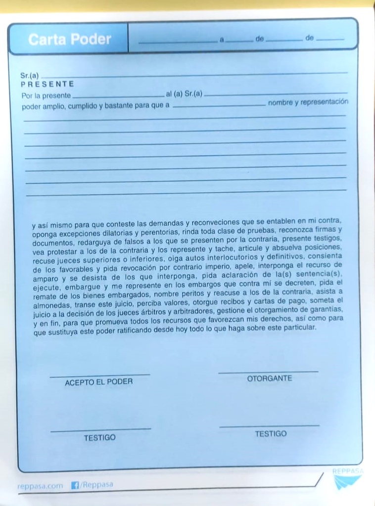 CARTA PODER RAMSA