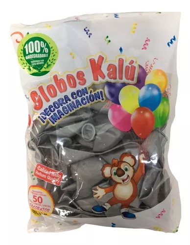 GLOBO KALU PLATA #9 C/50 PZAS