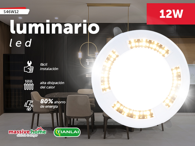 LUMINARIO LED 12W P/ EMPOTRAR 3 PASOS (MEGALUZ)