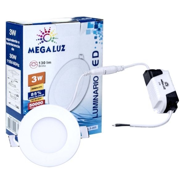 LUMINARIO SLIM 3W MEGA LUZ  (S04W03)