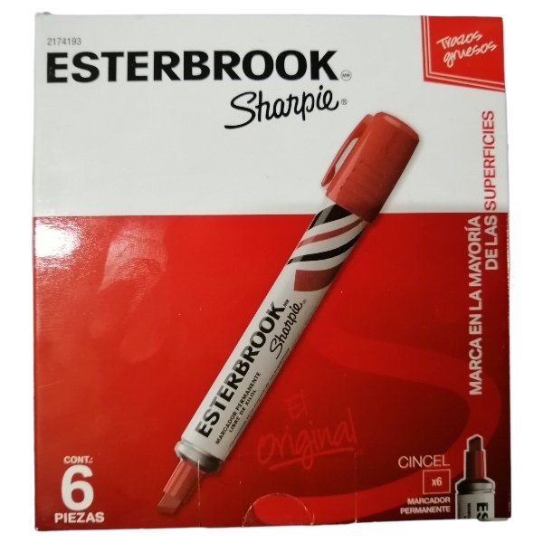 MARCADOR  ESTERBROOK ROJO C/6