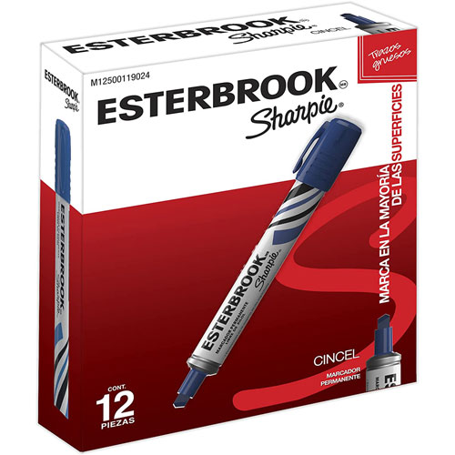 MARCADOR ESTERBROOK AZUL C/12