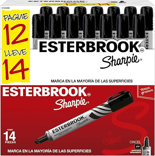 MARCADOR ESTERBROOK NEGRO C/14