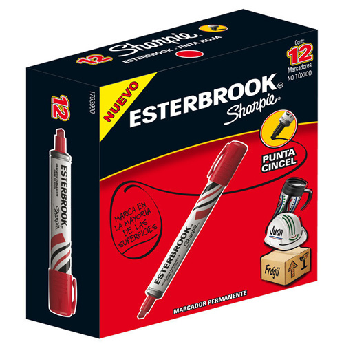 MARCADOR ESTERBROOK ROJO C/12