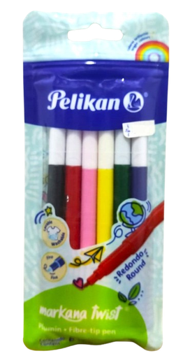 MARCADOR PELIKAN TWIST C/6 