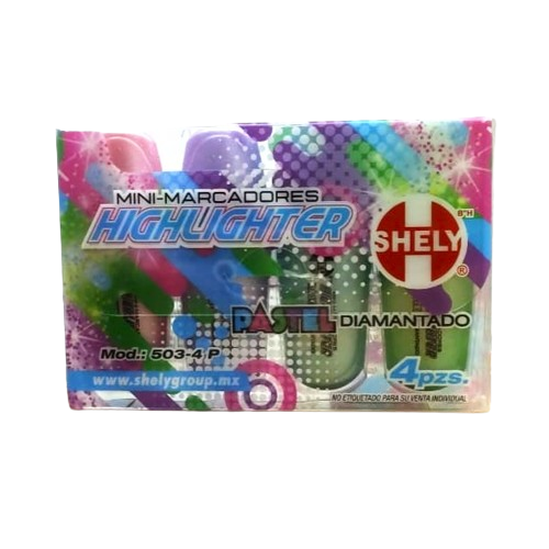 MARCATEXTOS DIAMANTADO MINI  C/4 PASTEL (SHELY)