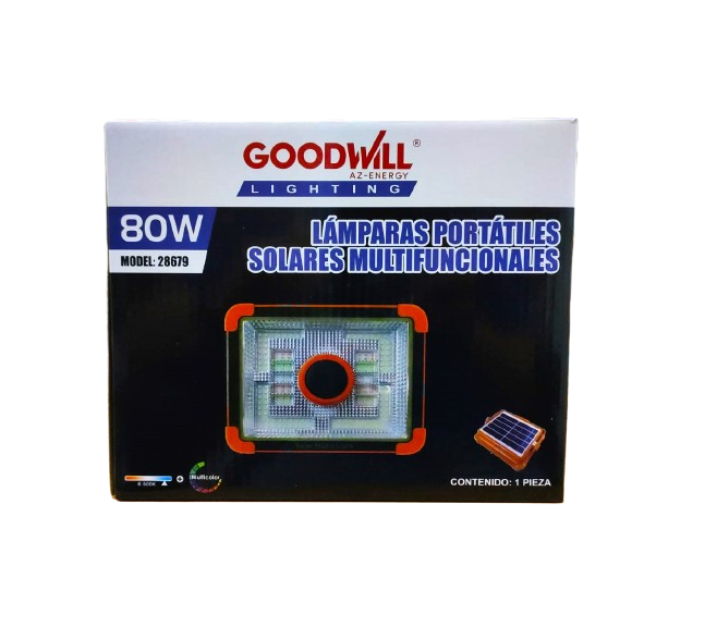 (28679) REFLECTOR SOLAR 80W CON BOCINA (GOOD WILL)