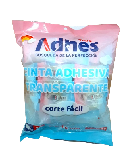 CINTA ADHESIVA  12MMX10M ADHES C/50 PZAS