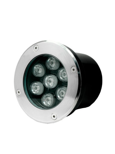 [22028 LUZ BLANCA] LAMPARA EMPOTRABLE P/PISO 7W LUZ BLANCA (GOOD WILL)