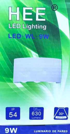 [WL-9W 3000K] LUMINARIO DE PARED LUZ CALIDA WL-9W 3000K