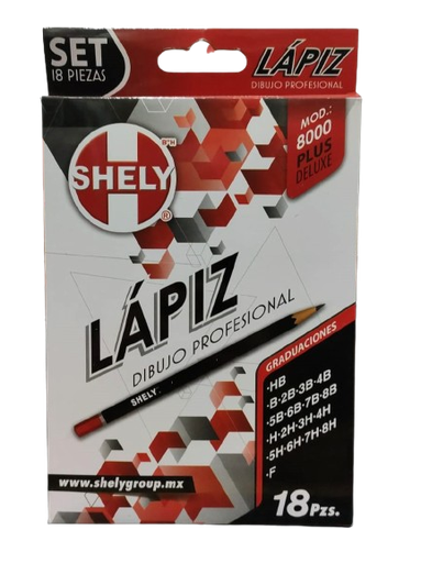 [8000] LAPIZ DIBUJO PROFESIONAL C/18 PZAS SHELY