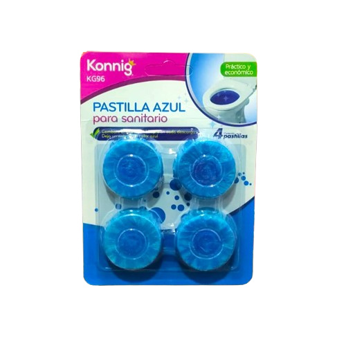 [KG96] PASTILLA AZUL PARA WC C/4 PZAS KONNIG 